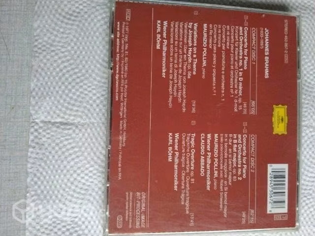 Pollini Brahms 2 conciertos para piano 2 cds
