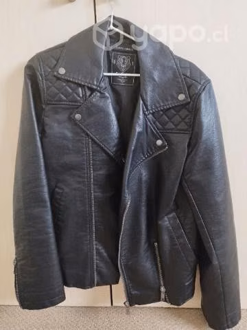 Chaqueta biker ecocuero Small - Imagen 2