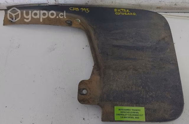 Bota Barro Trasero Der Chevrolet Colorado II 2022