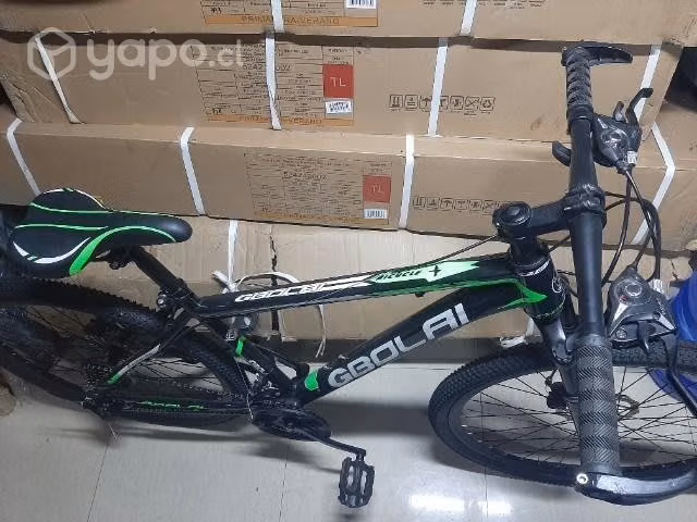 Mountain bike aluminio aro 26 nueva en verde y roj