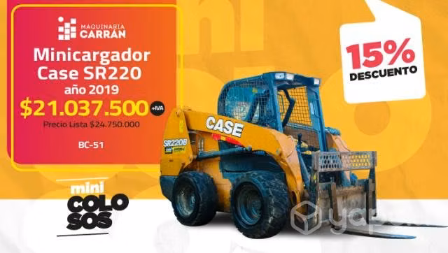 Minicargador Case SR220 - BC-51 - Año 2019