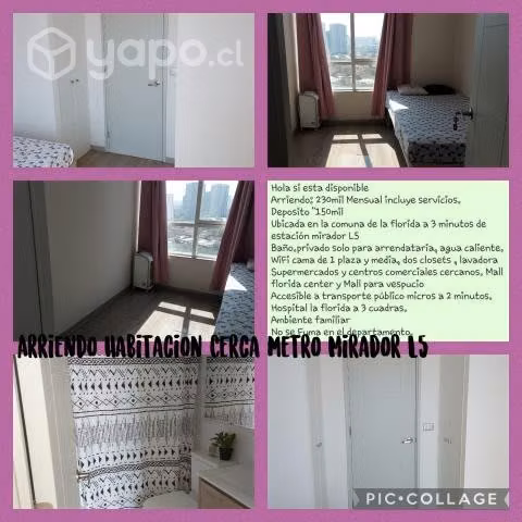 Habitación para Dama comuna de la florida