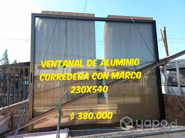 Ventanal de aluminio corredera