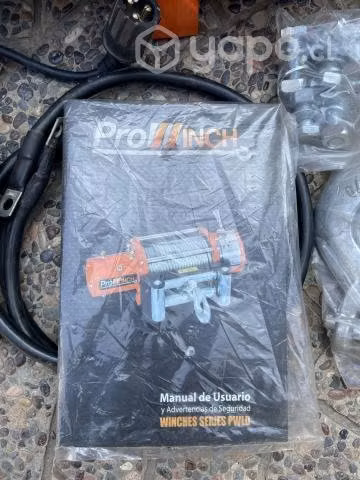 Winche 12000 lb 24 v con cable de acero