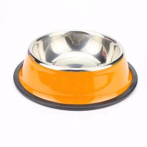 Plato metalico de color para mascota 
