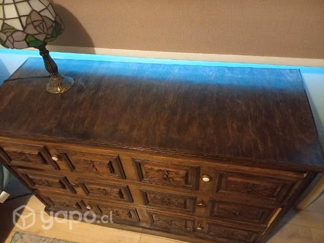 Cajonera comoda estilo Cruz Montt restaurada - Imagen 3