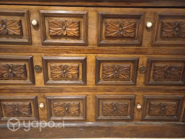 Cajonera comoda estilo Cruz Montt restaurada - Imagen 2