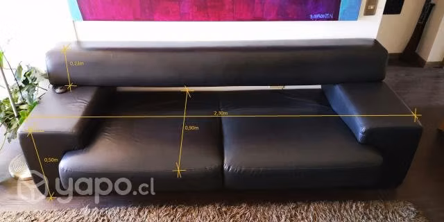 Sillon Ecocuero negro