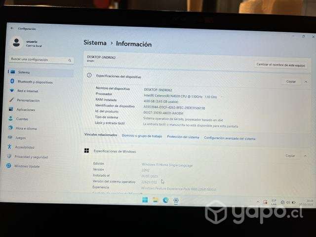 Notebook IdeaPad 3 14IGL05 de 14 (Celeron N4020) - Imagen 5