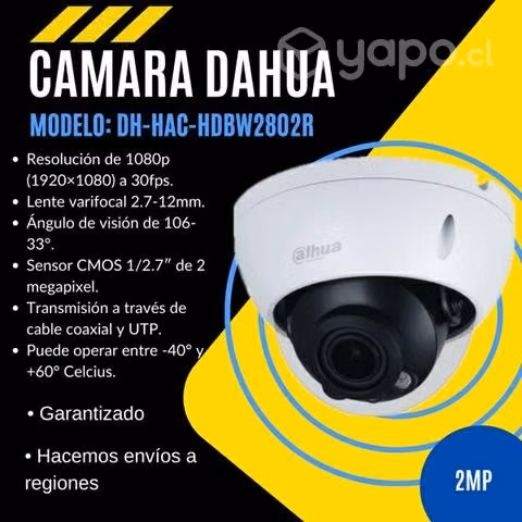 Cámara dahua modelo: dh-hac-hdbw2802r