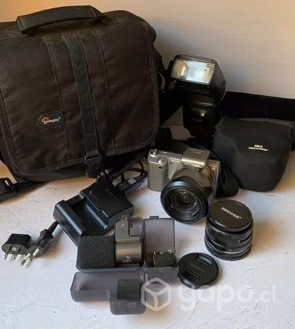 Cámara Sony Nex5 Lente Intercambiable y Accesorios