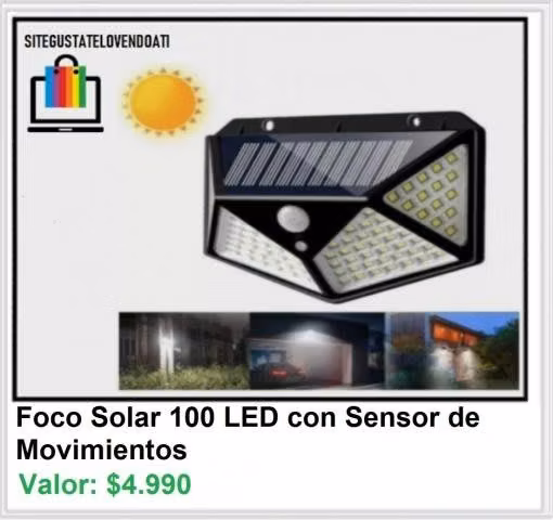 Foco Solar con Sensor de Movimientos