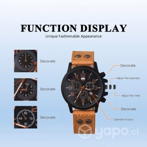 Reloj De Hombre Con Calendario Incluye 3 Pulseras