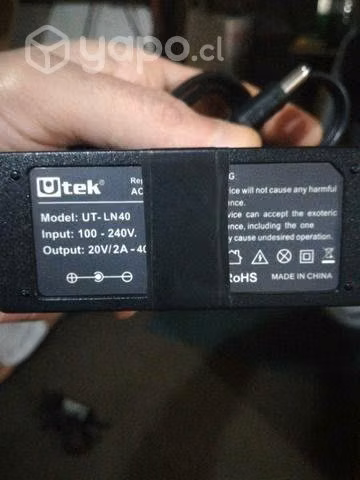 Cargador notebook 20 volt x 2 amp