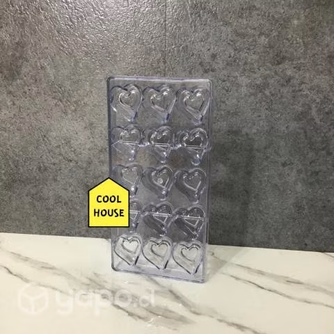 Bandeja de acrilico con moldes de corazones - Imagen 2
