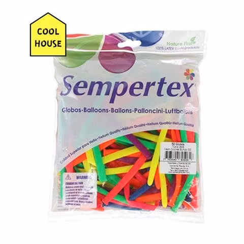 Hermosos globlos largos de colores Sempertex - Imagen 2