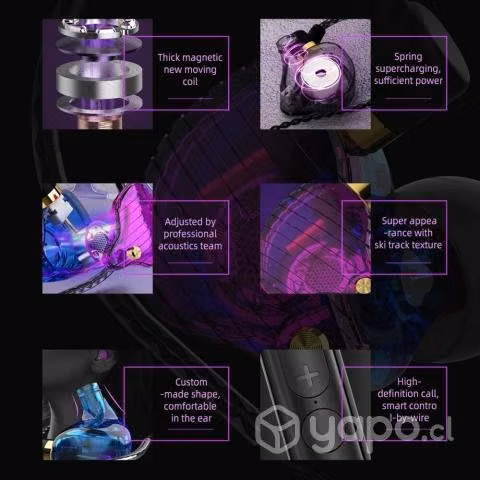 Audífonos In Ear Qkz Zxt Monitoreo/Deportivos