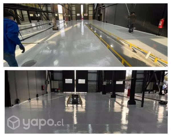 Pintado de piso con epoxico 85% y 100% solido