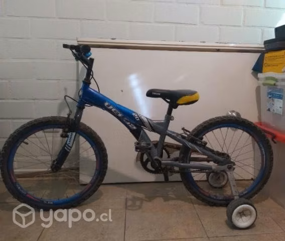 Bicicleta infantil con ruedas traseras