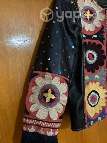 Chaqueta PU bordada ( india Chic) - Imagen 4