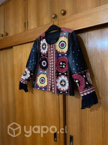 Chaqueta PU bordada ( india Chic) - Imagen 6