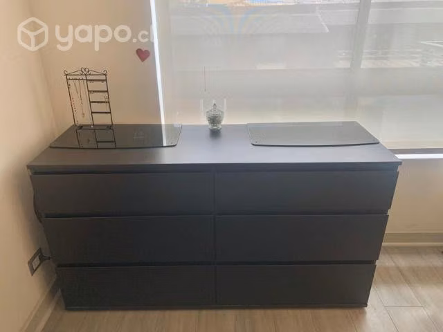 Cómoda/Gavetero 153x50x70 cm Negro