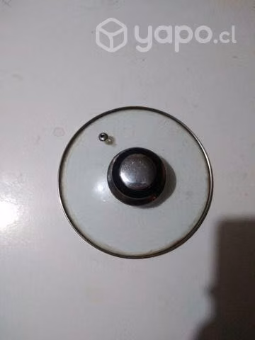 Bella tapita vidrio con manilla ollas chicas nueva