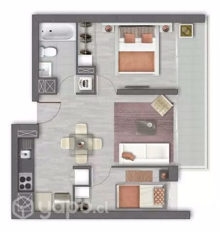 Venta departamento con estacionamiento y bodega