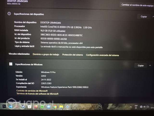 Acer Nitro 5 pc gamer usado precio conversable - Imagen 4