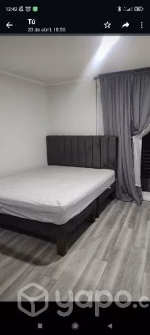 Base de cama con respaldo y colchon