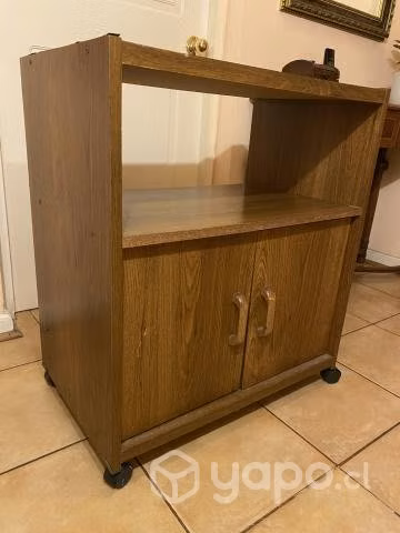 Rack de televisor de melamina con ruedas - Imagen 2