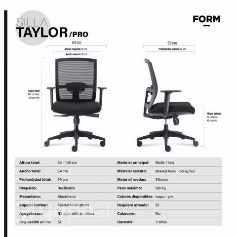 Silla de escritorio nueva / form