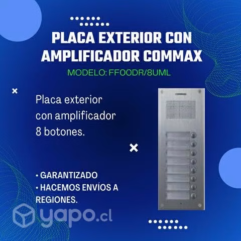 Placa exterior con amplificador commax