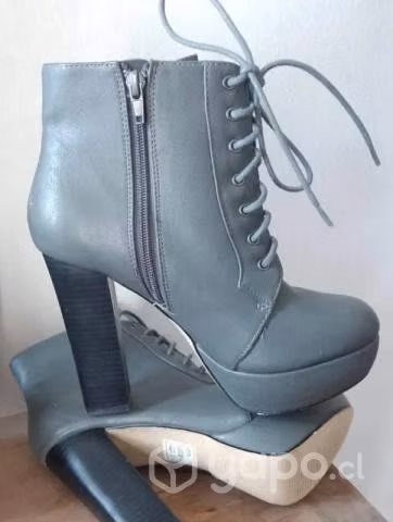Botines Grises Tipo Lita # 38 - Imagen 3