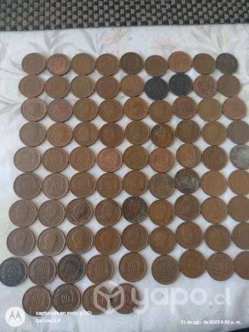 Oferten monedas de 20 centavos chilena