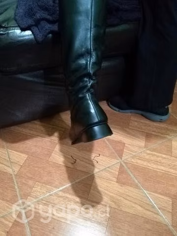 Bota dama cuero negra 38