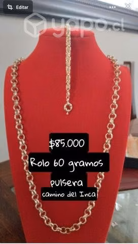 Cadena rolo mas pulsera