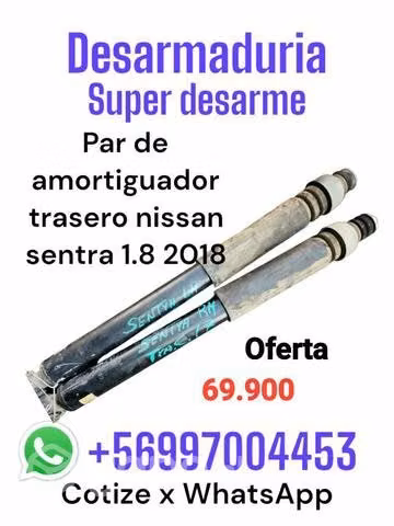 Amortiguadores traseros Nissan Sentra 1.8 2018