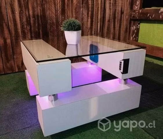 Mesa con bluethooth + luces led