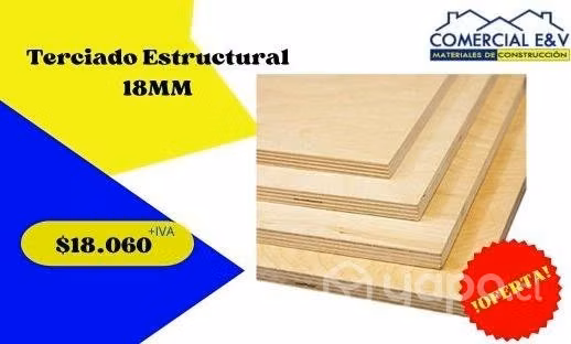 Terciado estructural 18mm 18.060 + iva