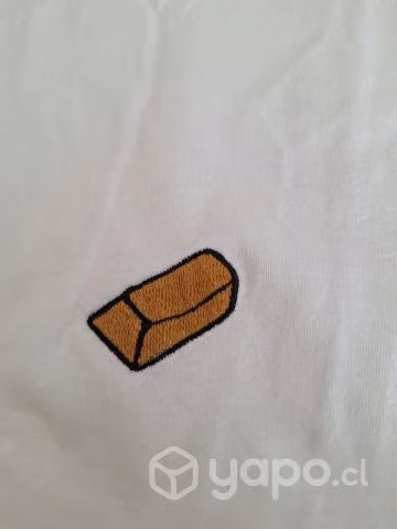 Polera Blanca sin mangas diseño oro - Imagen 3
