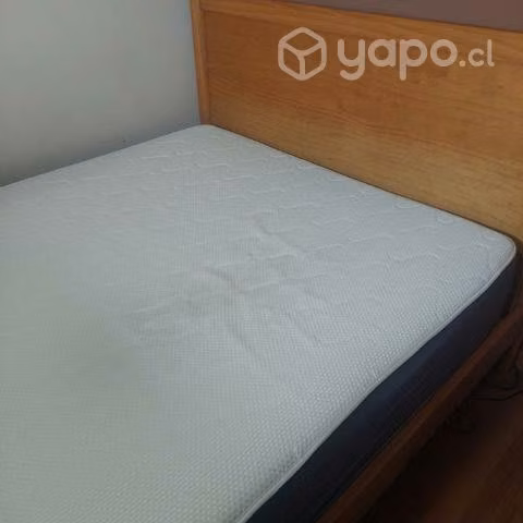 Cama 2 plazas homy + colchón kipdrim