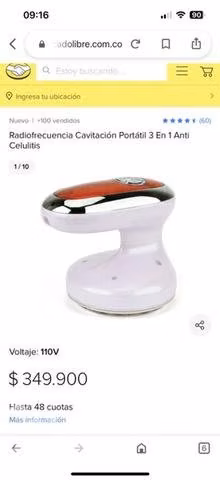 Radiofrecuencia y cavitacion manual