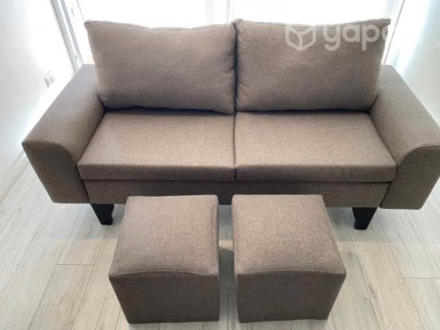 Sofa 3 Cuerpos + 2 Poltronas + 2 Pouf
