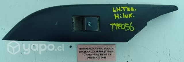 Boton Alza Vidrio Tras Izq Toyota Hilux Revo 2018