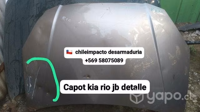 Capó Kia Rio jb detalle desarmaduría