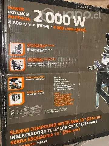 Sierra ingleteadora bauker 2000w - Imagen 2