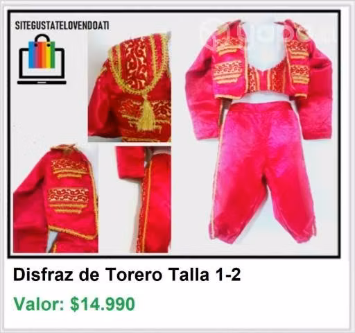 Disfraz de Torero Rojo