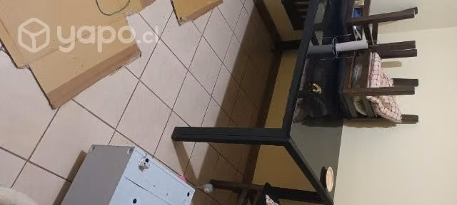 Mesa negra vidrio