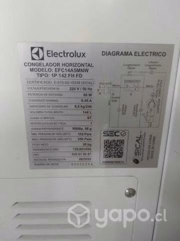 Congelador ELECTROLUX